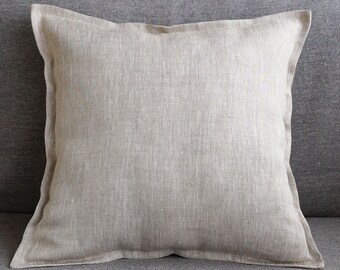 Funda de almohada decorativa de lino con cremallera, lisa, 66x66 cm, 51x51 cm, 46x46 cm, funda para cojín de sofá, funda de almohada de lino de primera calidad
