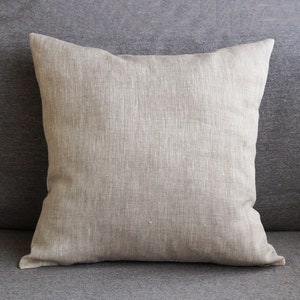 Natural linen pillow case for linen bedding Modern throw pillow cover 20x20, 18x18....
