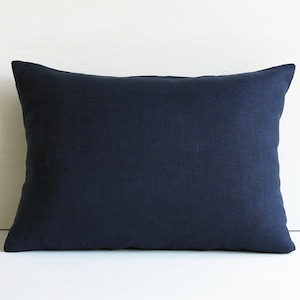 Navy Blue Pillow Cover Navy and Grey Pillow Cover Navy Blue