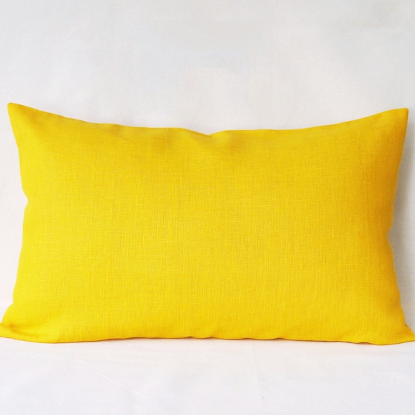 Yellow Lumbar Pillow Etsy