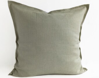24x24 Hemp color linen euro sham cover 26x26 Linen throw pillow covers 20x20 22x22 16x36 16x16 18x18 16x26 14x36 14x26