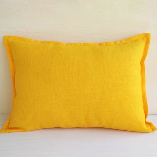 Yellow Lumbar Pillow Etsy