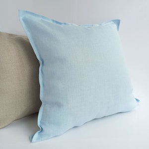 26x26 Linen euro sham 24x24 Sky blue throw pillow covers 20x20 16x16 18x18 22x22 16x36 pillow case with zipper 14x36 14x26