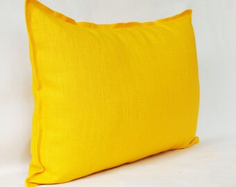 Extra langer Lendenkissenbezug 20x54 20x52 Leinen Körper Kissenbezug Gelbes Lendenkissen für Bett Dekokissenbezug 14x36 12x18 12x22...