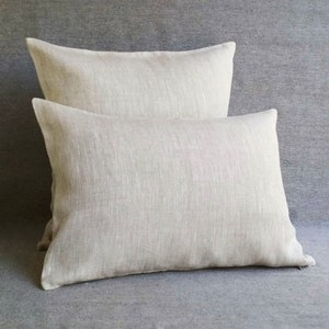 24x24 Linen throw pillow covers 20x20 Flax linen euro sham 26x26 Gray lumbar pillow cover 12x20 14x36 20x54 18x18