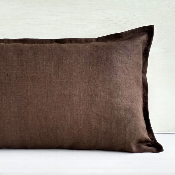 Brown Lumbar Pillow Etsy