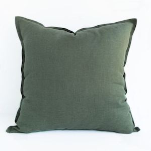24x24 Sage green linen euro sham cover 26x26 Linen throw pillow covers 20x20 22x22 16x36 16x16 18x18 16x26 14x36 14x26