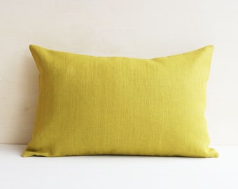 12x18 Linen lumbar pillow cover 12x20 Chartreuse Pillow Covers 12x20 14x20