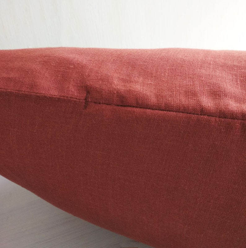 Burnt Orange Throw Pillow Covers 20x20 Linen Euro Sham 26x26 Etsy Sweden