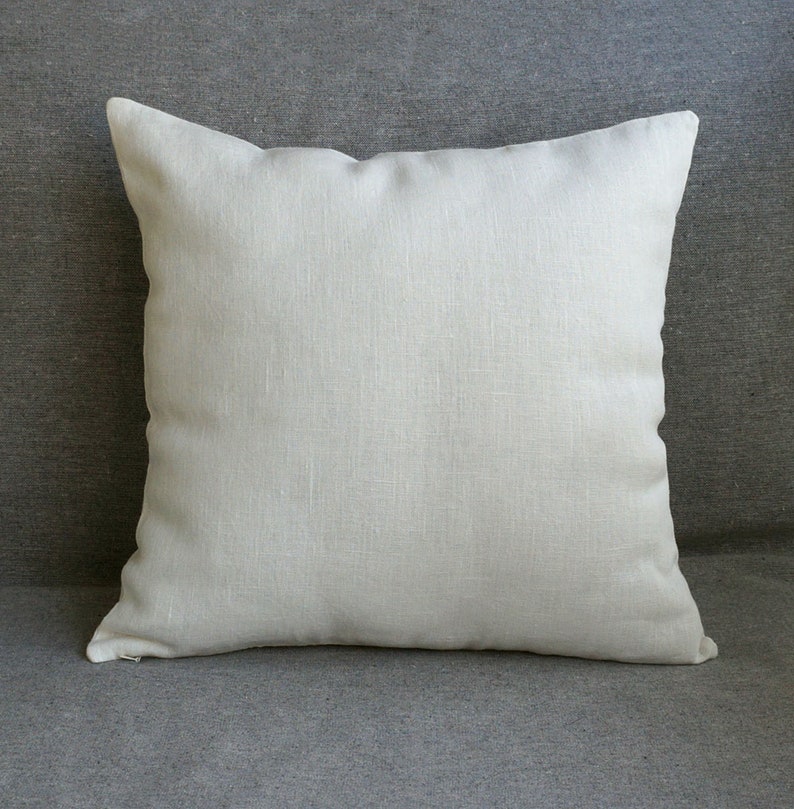 White linen lumbar pillow cover 12x20 Pillow shams standard Etsy