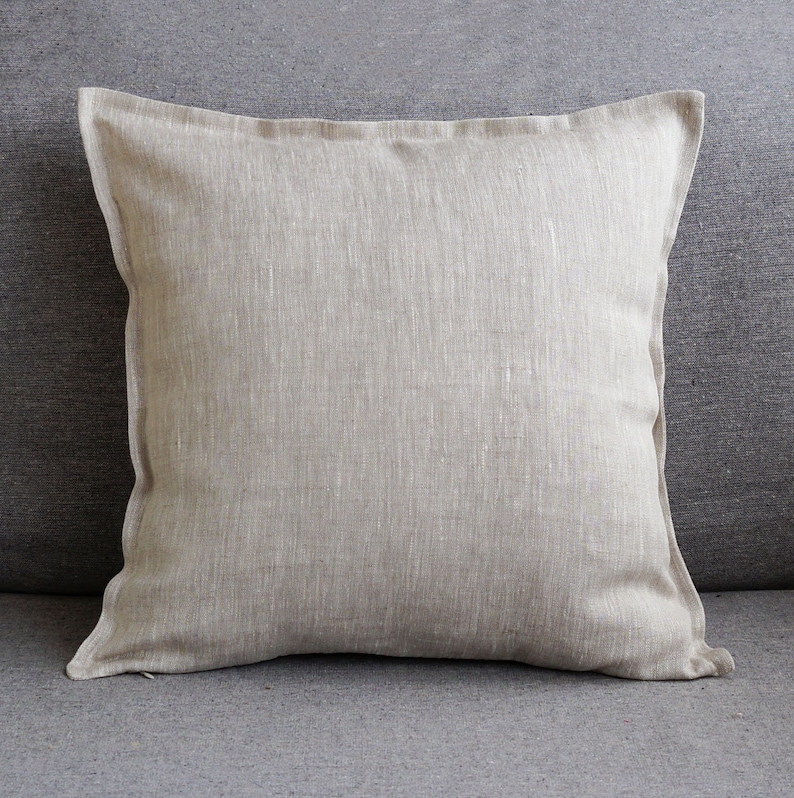 SET of 2 Lnen Throw Pillow Covers 20x20 Linen Pillow Cases Etsy