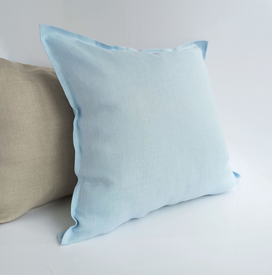 26x26 Linen Euro Sham 24x24 Sky Blue Throw Pillow Covers 20x20 Etsy UK