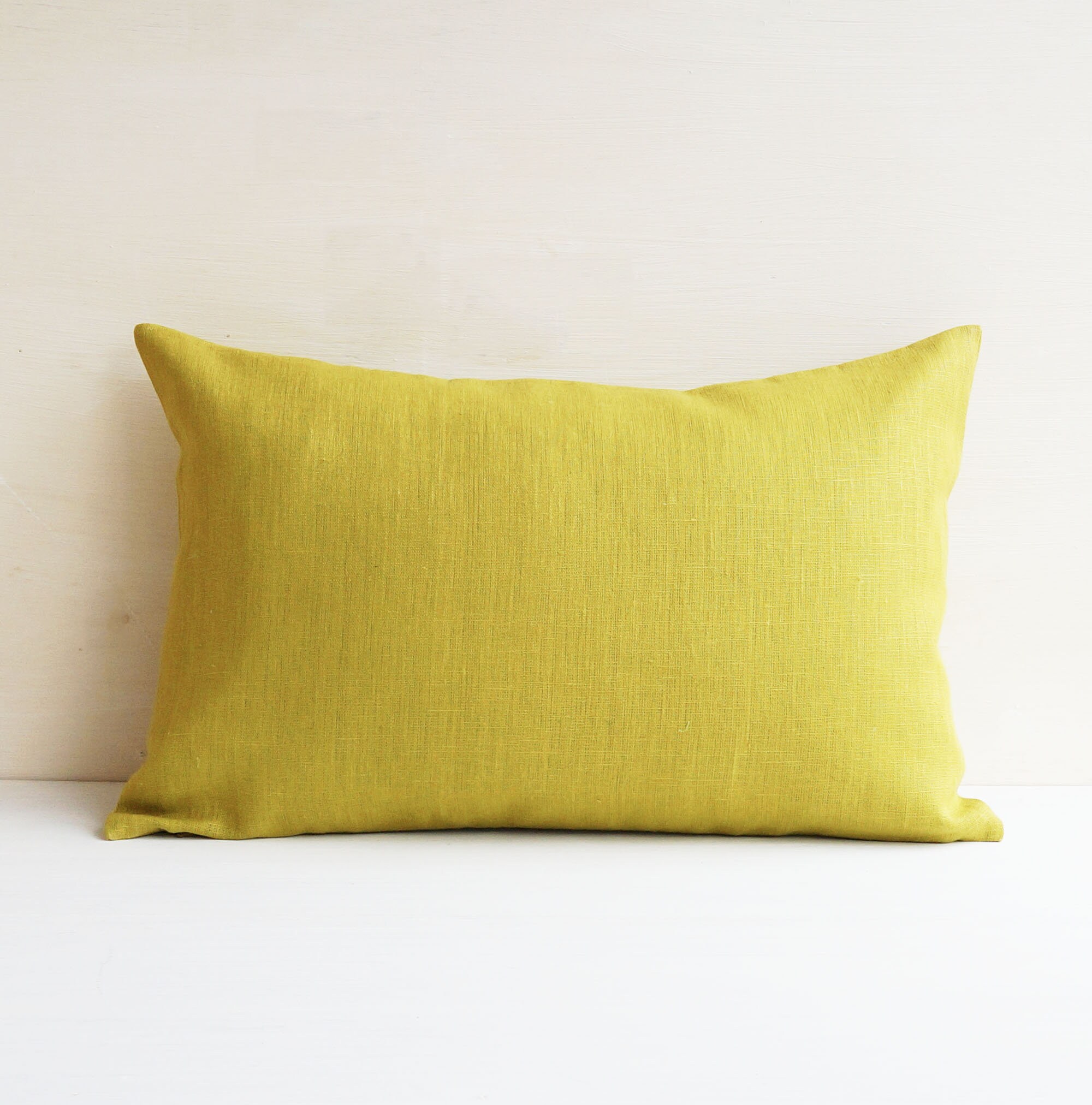 chartreuse lumbar pillow