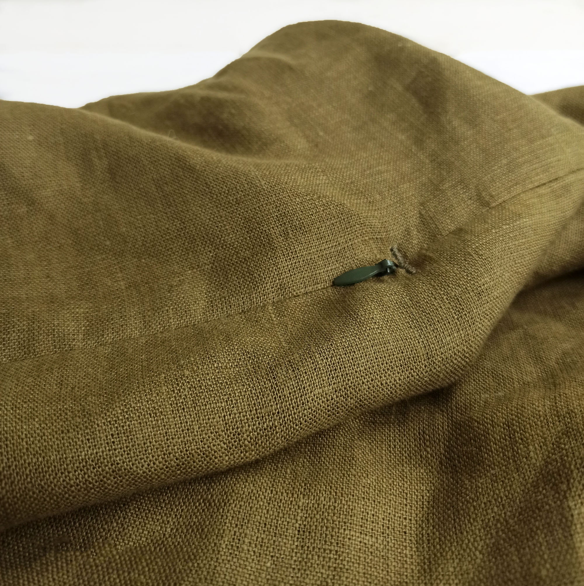 Olive green linen throw pillow covers 20x20 Linen euro sham Etsy