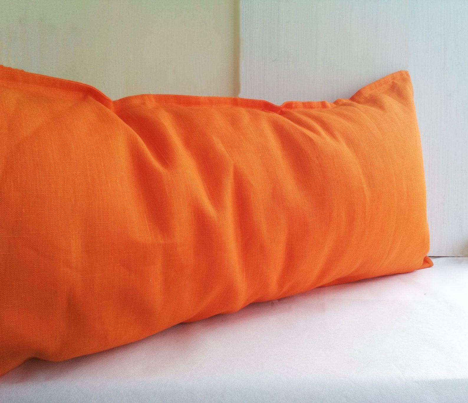 20x52 Linen Body Pillow Cover 20x54 Extra Long Lumbar Pillow Etsy