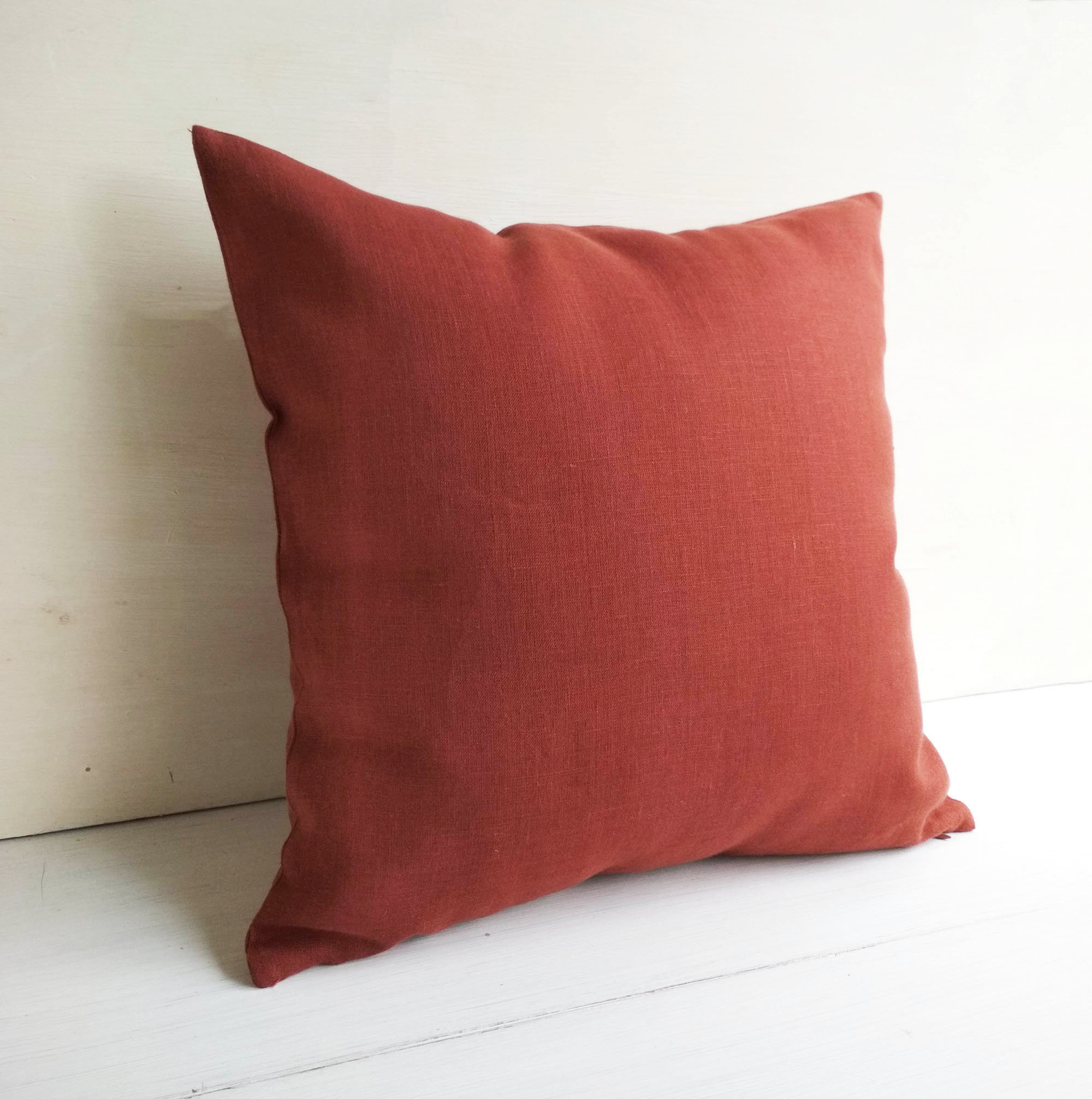 Burnt orange throw pillow covers 20x20 Linen euro sham 26x26 Etsy