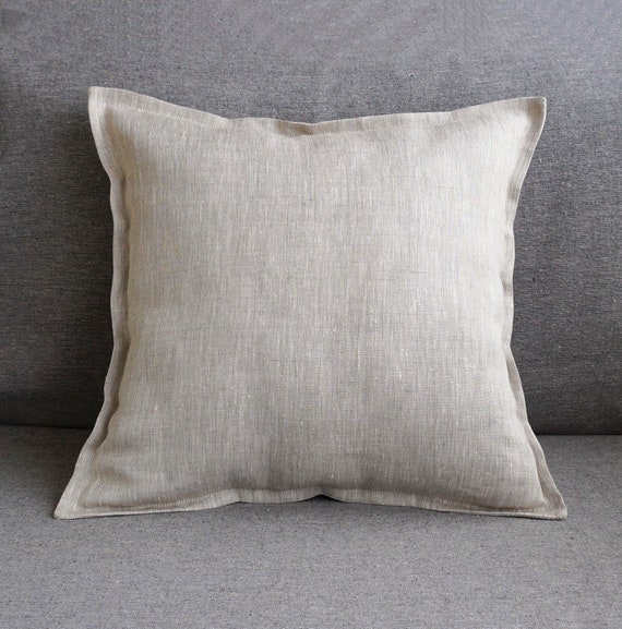 Merrycolor Cream White and Gray Striped Throw Pillow Covers 18x18 Inch  Linen Decorative Pillow Case Neutral Accent Pillows Modern Farmhouse Decor