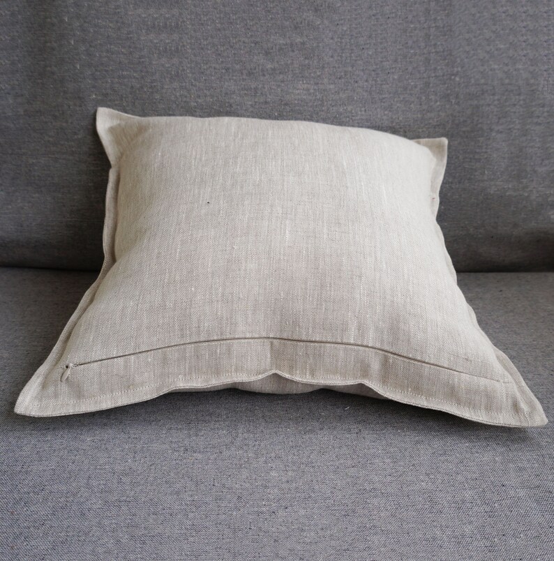Flange 24x24 Linen Euro Sham 26x26 Gray Throw Pillow Covers Etsy Canada