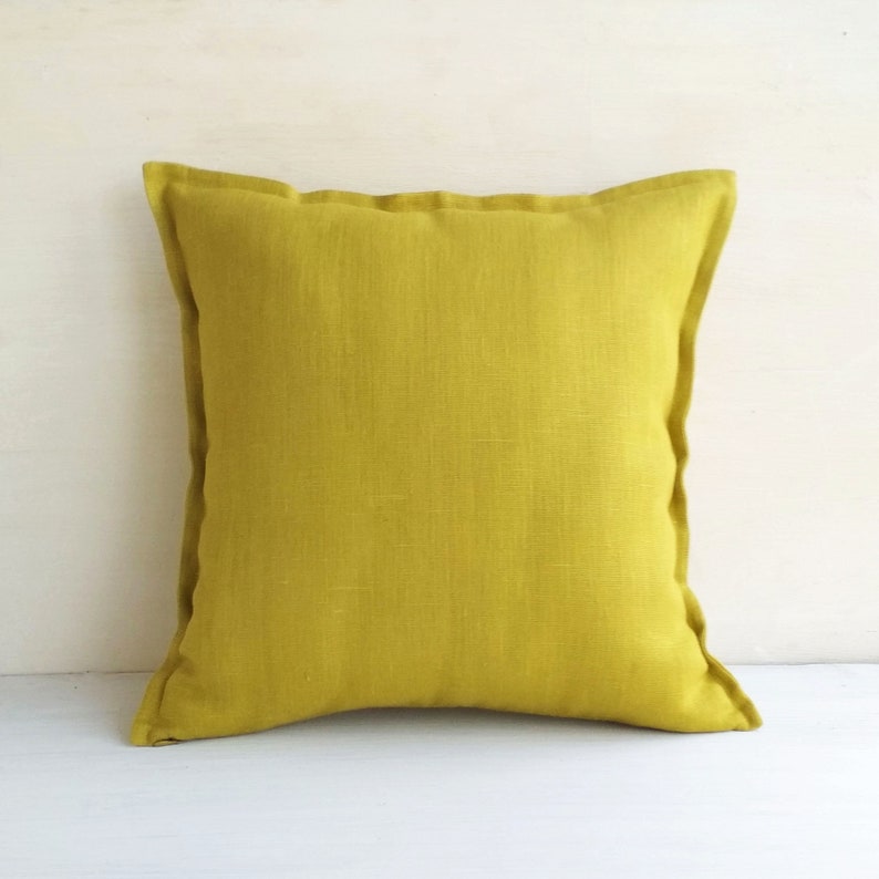 20x52 Chartreuse linen body pillow cover 20x54 Extra long ...