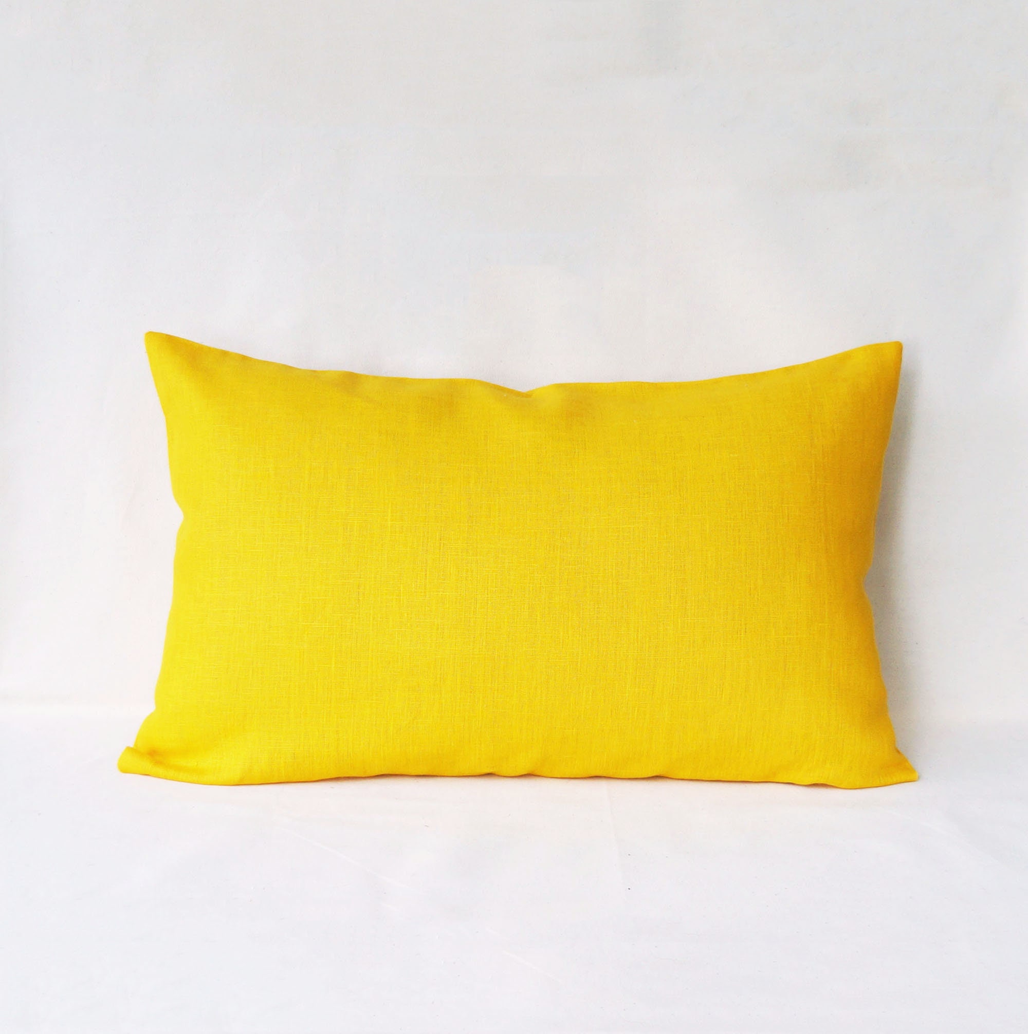 Yellow pillow sham 24x24 Linen throw pillow covers 20x20 Linen Etsy
