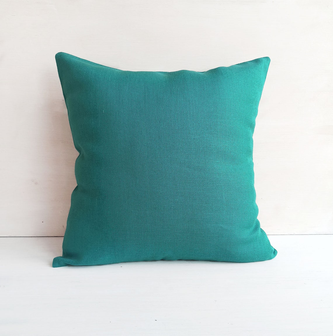 16x26 Linen lumbar pillow cover 14x26 14x36 Teal throw pillow Etsy