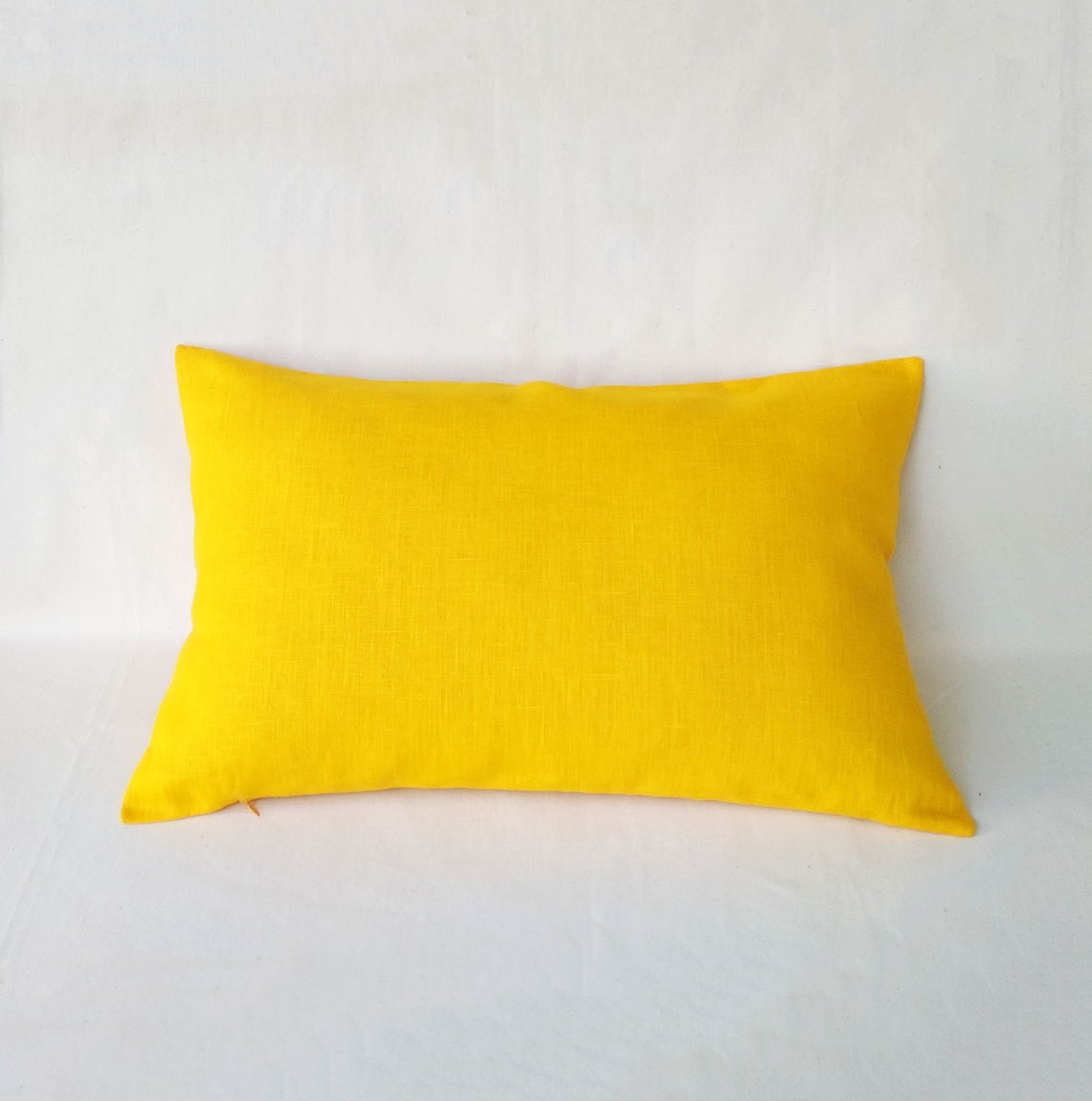 Yellow body pillow cover linen Extra long lumbar pillow case Etsy