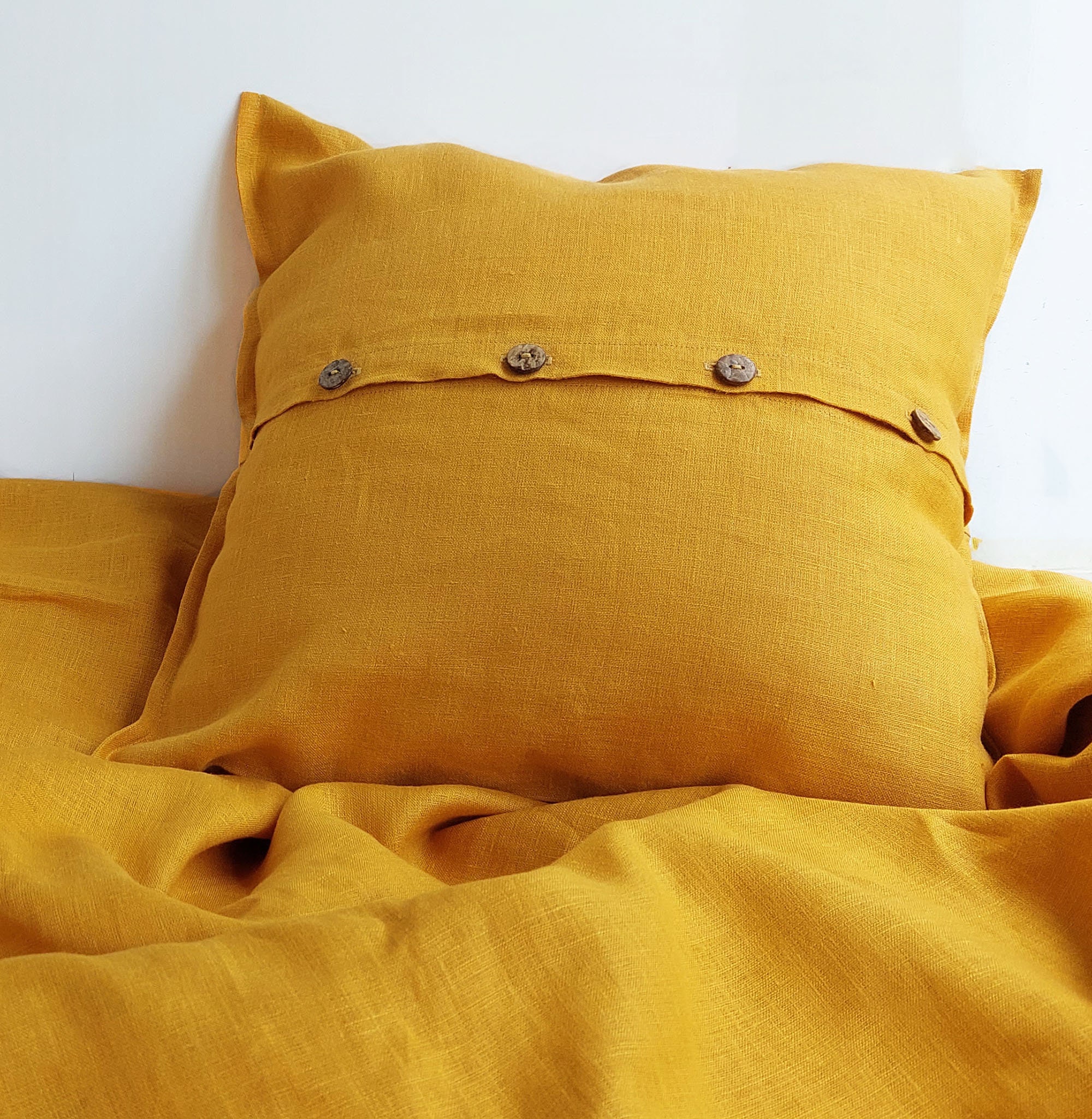 Gray linen throw pillow covers 20x20 24x24 Linen euro sham Etsy