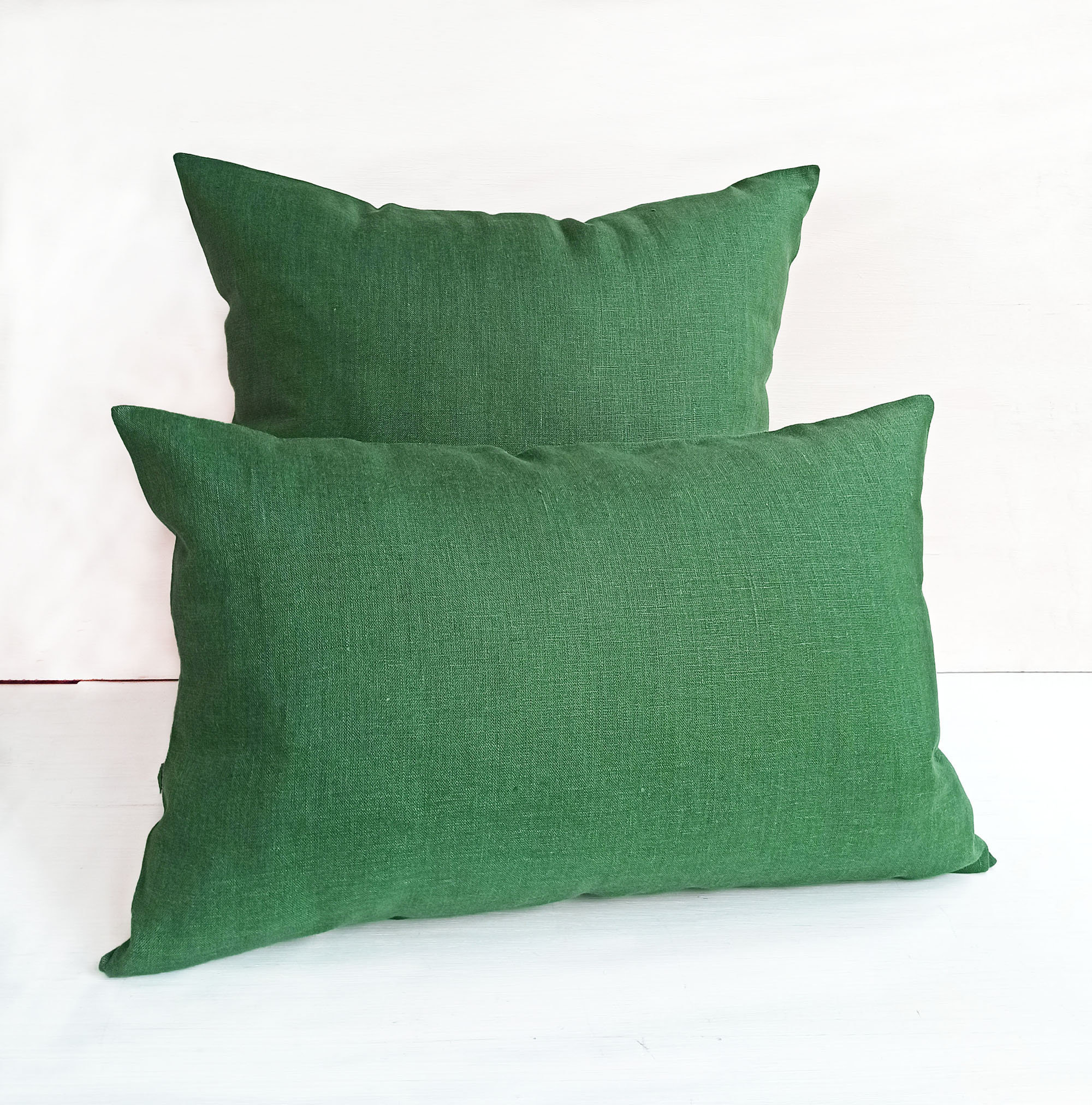 14x36 Linen throw pillow covers 20x20 Green linen euro sham Etsy