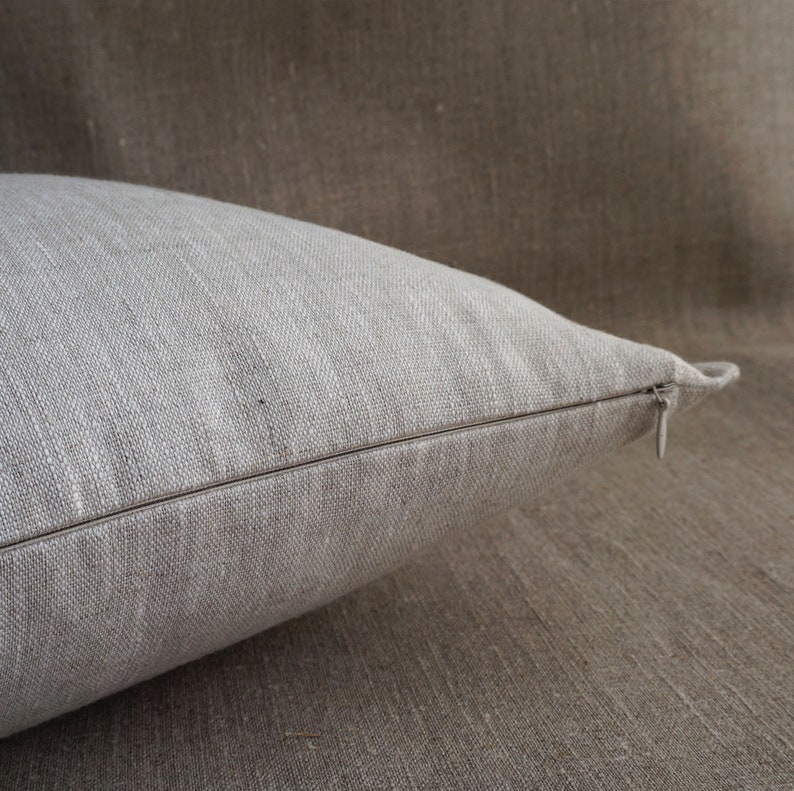 SET of 2 Lnen Throw Pillow Covers 20x20 Linen Pillow Cases Etsy