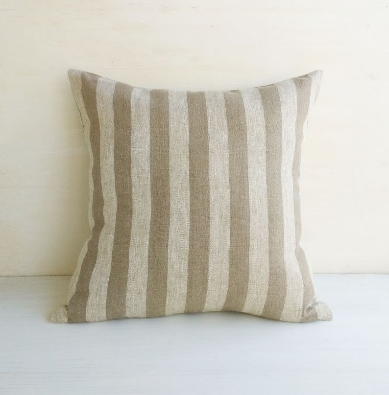 Grain Sack Throw Pillow Covers 16x16 Linen Euro Sham 26x26 Etsy