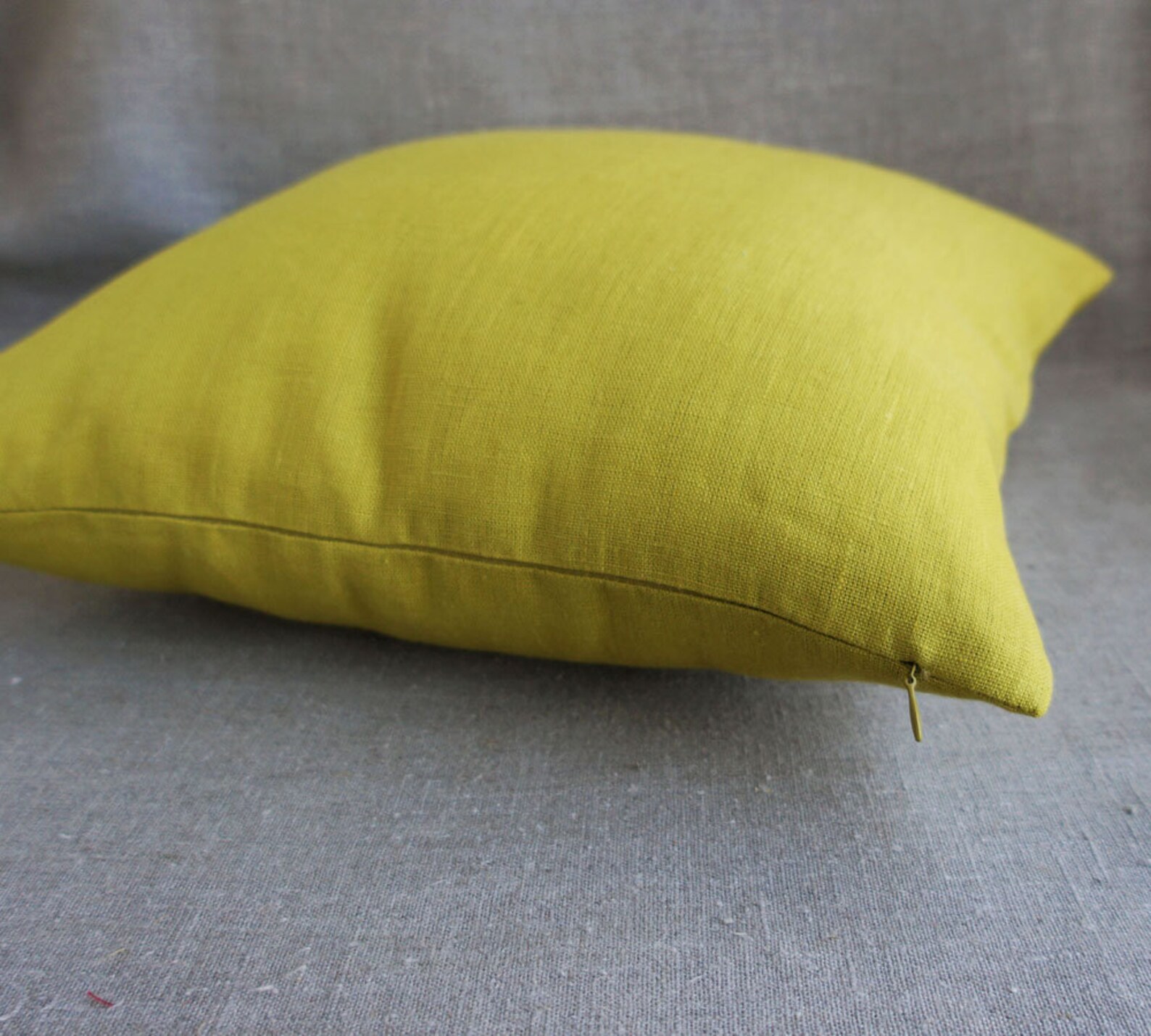 Set of 2 Lime Green Linen Pillow Cases Chartreuse Throw Etsy