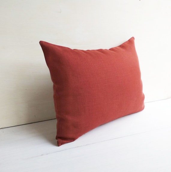 Rust orange lumbar pillow sale