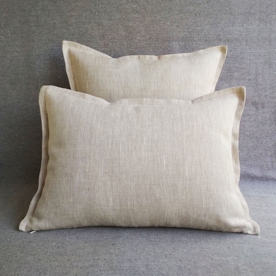 Flax linen throw pillow covers 20x20 Throw Pillow Covers 14x36