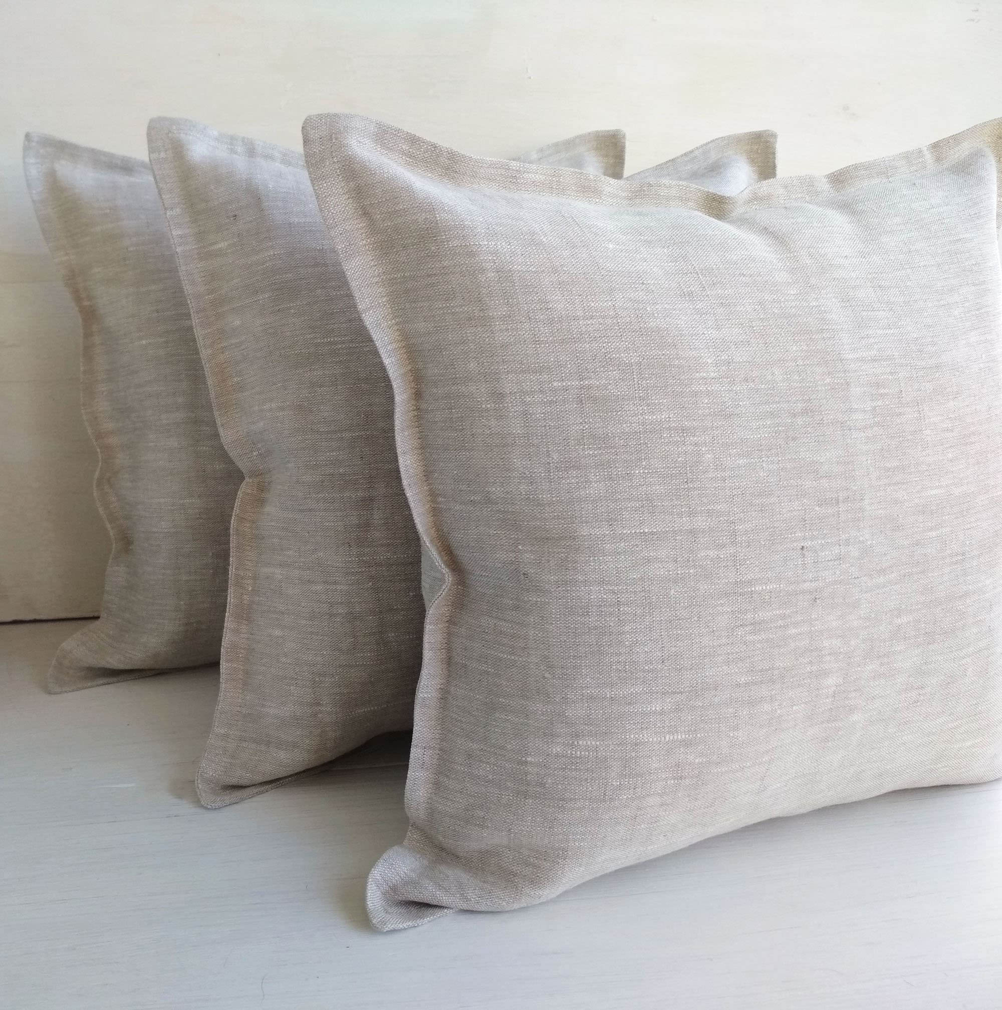 SET of 2 linen throw pillow covers 14x14 linen pillow SET of Etsy