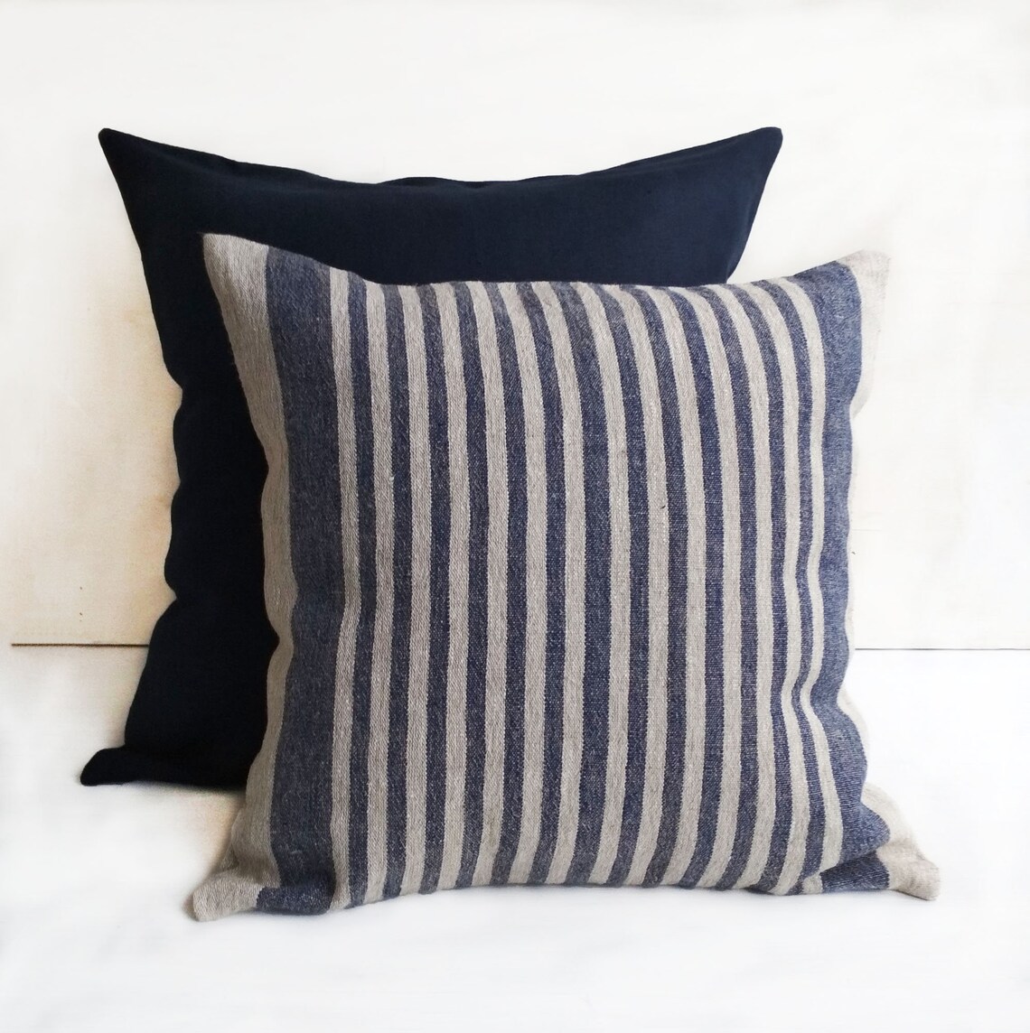 Burlap Throw Pillow Covers Farmhouse 16x16 Linen Euro Sham Etsy