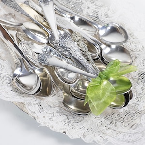 Mismatched Vintage Scandinavian Demitasse Spoons – Silver-Plated Espresso Cutlery