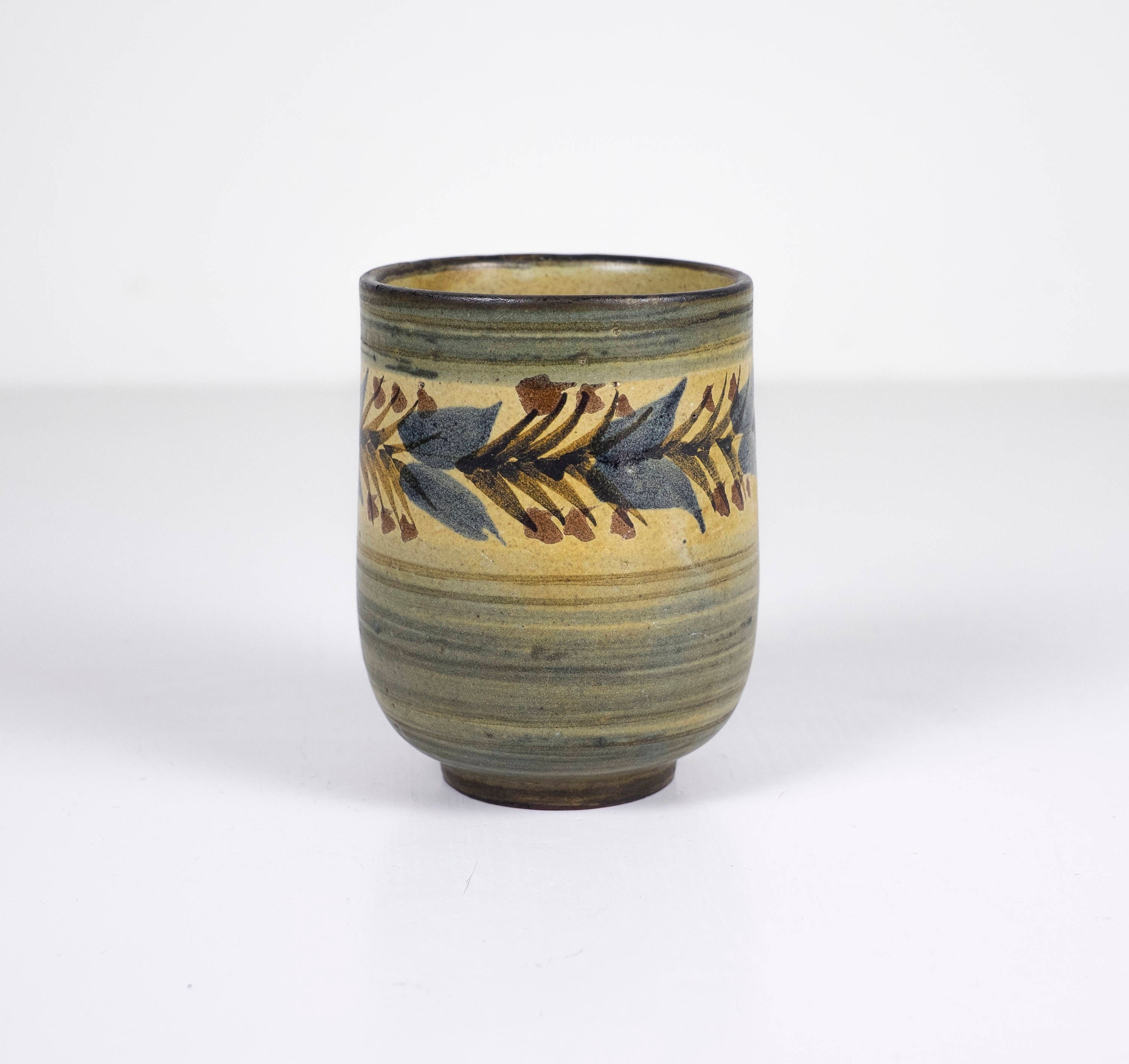 Vintage Scandinavian Folk Art Vase Hand Painted Kurbits Vase Etsy