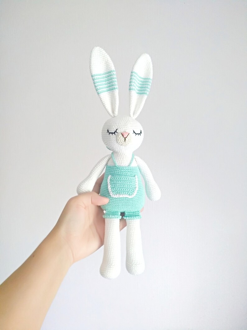 mint bunny crochet doll pattern