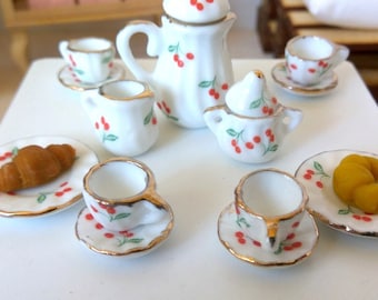 High Simulation Doll Accessories Tea Set, Classic Style High Simulation Generous Collectible Dollhouse Kitchen Decor - View #12