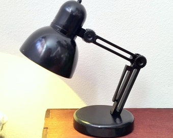 Miniature table lamp 1:6 scale REAL WORK dollhouse lighting accessories BJD doll school office prop battery black color diorama decoration