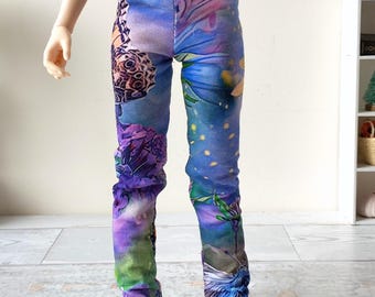 Minifee doll Leggings 1/4 Scale clothes blue violet pants