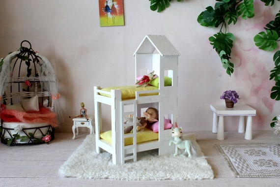 1:12 Puppenhaus Miniatur Schlafzimmermöbel Set Etagenbett Home Item 