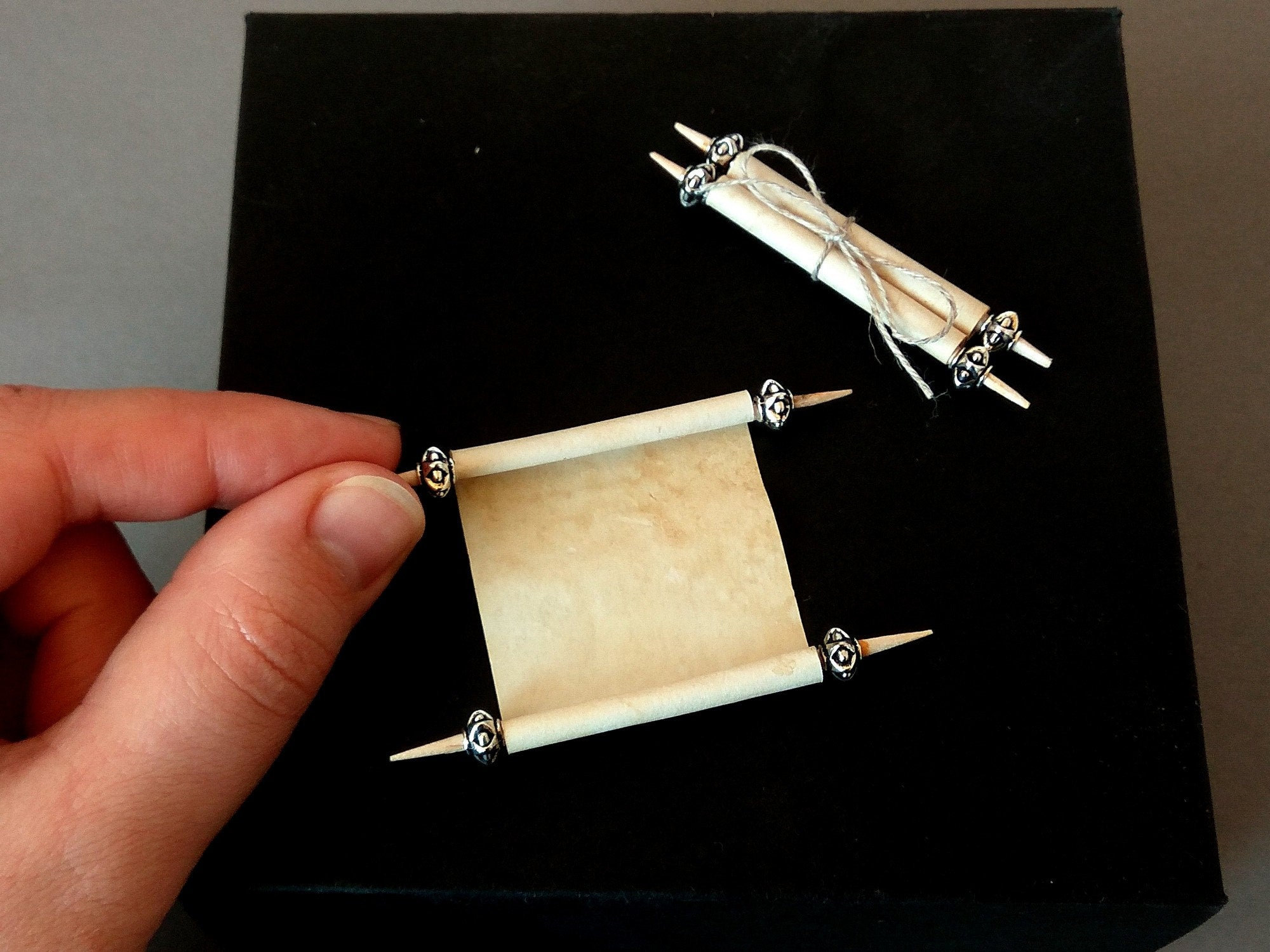Miniature Parchment Scrolls Set of 2 Old Paper Manuscripts - Etsy