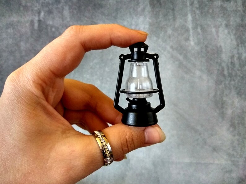 Miniature Lantern Dollhouse Kerosene Lamp Fairy Garden Image 0