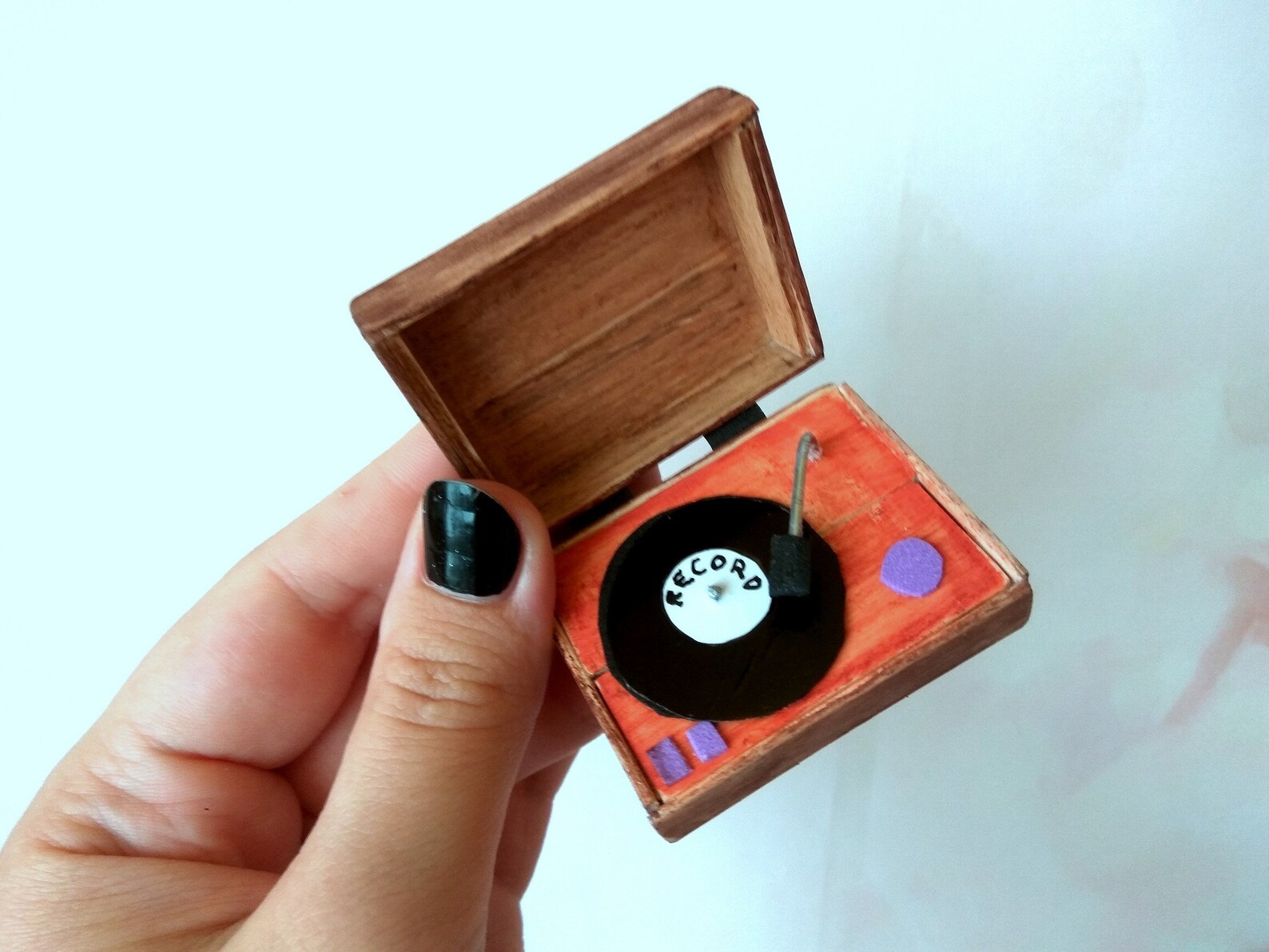 Miniature Record Player With Vinyl Record. 16 Scale Dollhouse Etsy