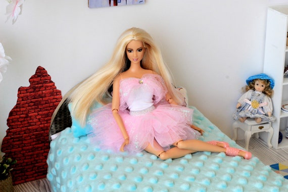 Buy Barb Doll Outfit Ballerina Dress Tu Tu Skirt White Pink Clothes 12 inch Regular Body BJD Doll Fashion Trendy Apparel Volume Sparkle Dress Online in India Etsy