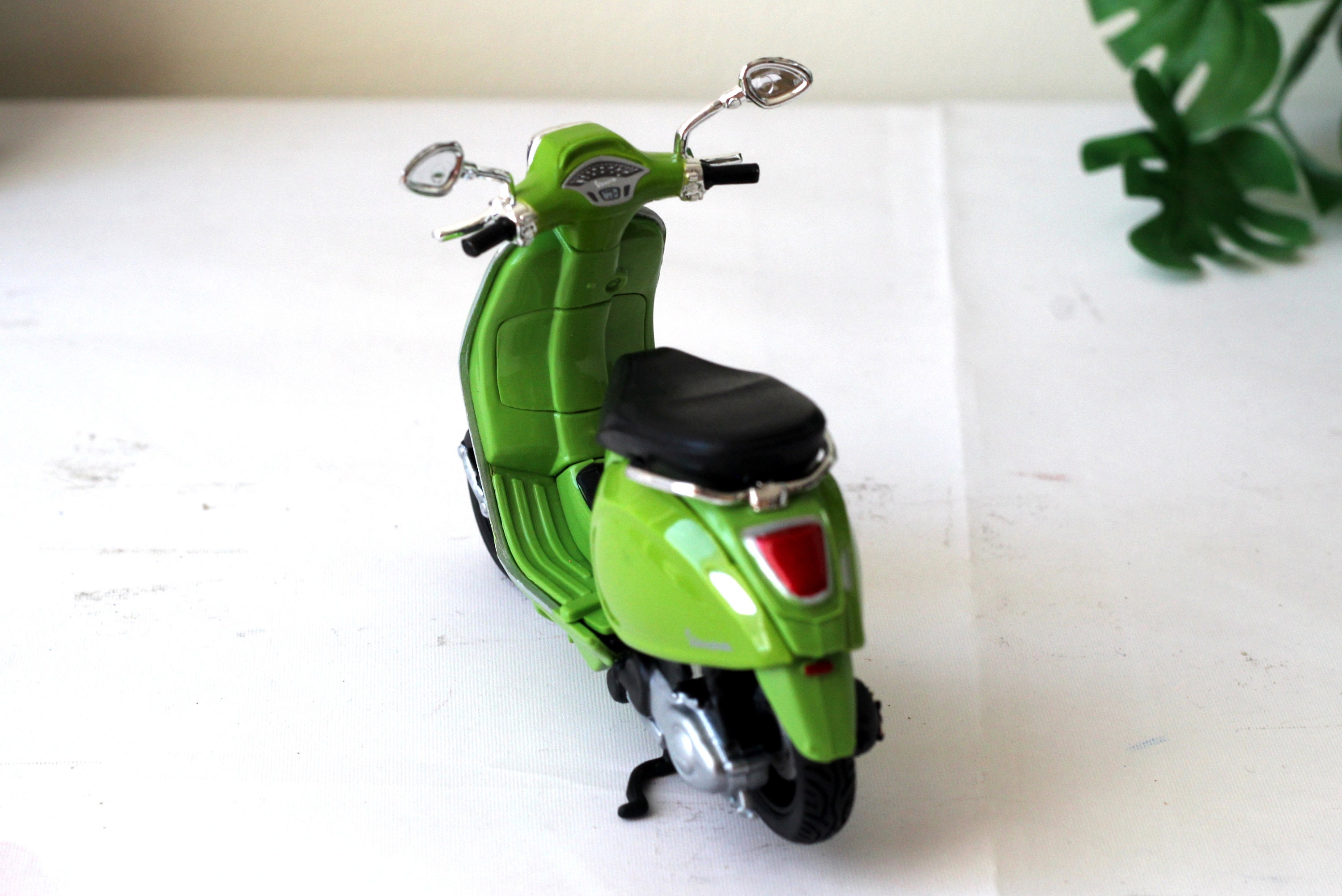 Miniature Bike, Dollhouse Scooter. 1/12 Scale Green Color