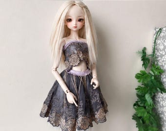 Super Dollfie dress set, tutu lace skirt, top 1:3 scale BJD SD doll outfit clothes