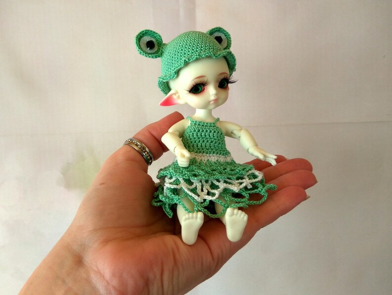 BJD Mini Doll Little 1//8 PP Unpainted Bare Doll without Any Make Up