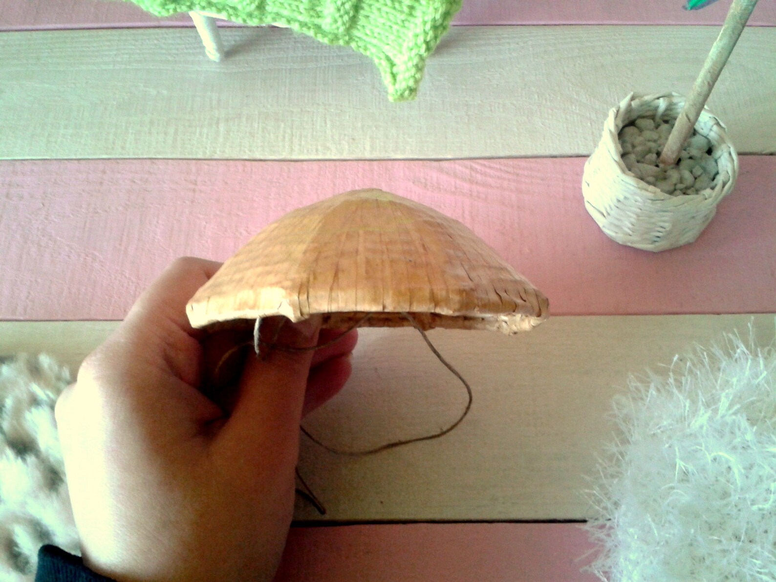 Miniature Ichimegasa Straw Hat With Koji Traditional Japanese Etsy